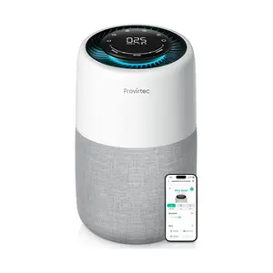 Air Purifier with PM2.5 Real-Time Display & Air Quality Monitor, All-in-One Auto Mode & APP Control, Covers Up to 916 Sq Ft, H13 HEPA Filter for Allergies, Pet Hair, Smoke, Odor, Pollen