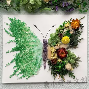 Crystal Dried Flower Material Kit Butterfly Photo Frame Handmade DIY Creative Gift Souvenir