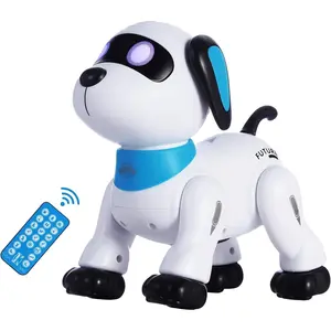 te Control Robot Dog Toy – Programmable Smart Robot Dog for Kids 3+, Interactive Dancing & Sound, RC Stunt Toys with LED Eyes, Electronic Pet Toy for Boys & Girls Gifts (Blue)
