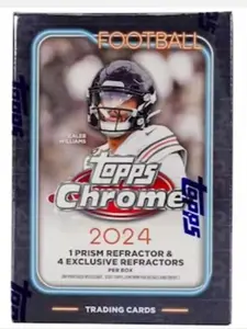 2024 Topps Chrome Football Trading Card Blaster Box