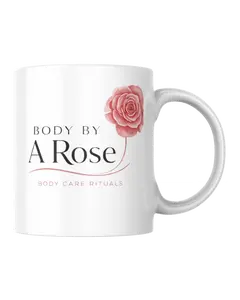 12 oz Ceramic Mug | Body by A Rose | Self-Care Morning Coffee Mug