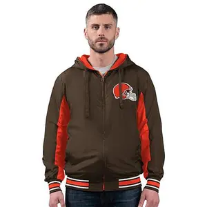 Football Fan Shop Officially Licensed NFL Commemorative Hooded Jacket - Browns