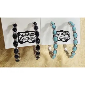 WESTERN CHARM HOOP EARRINGS