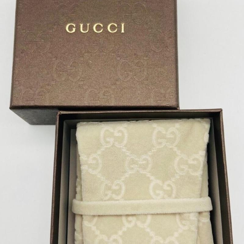 Pre-owned the goats dept Sterling Silver Necklace GUCCI Beaded "GG" Logo #266