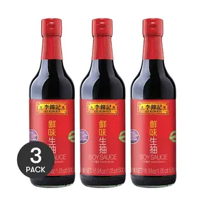 3 Pack Lee Kum Kee Soybean Sauce 16.9 fl oz - Premium Soy Sauce, All-Purpose Asian Seasoning