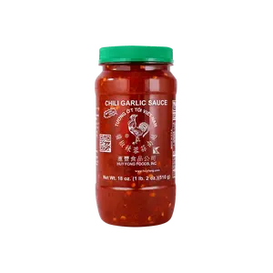 Huy Fong Foods Sambal Oelek Chili Garlic Sauce 18oz - Authentic Vietnamese Flavor, Versatile Condiment for Cooking & Dipping
