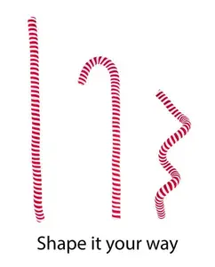 47 Inch Red And White Velvet Foam Peppermint Stick