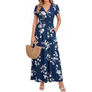 Maternity Maxi Dress Wrap Baby Shower Pregnancy Dresses for Photoshoot Maternity Outfits Summer Clothes 2026Gift