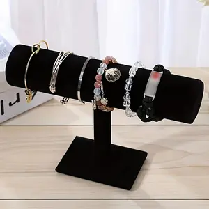 Fleece Single Layer Bracelet Display Stand, Jewelry Organizer for Watches and Bracelets, Elegant Showcasing Rack for Accessories