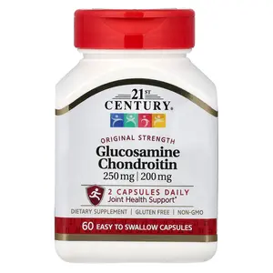 21st Century Glucosamine Chondroitin, 250 mg/200 mg, 60 Easy To Swallow Capsules