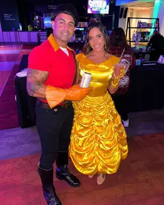 6pc Size Large Women's Belle Costume Cosplay Halloween