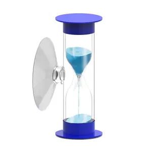 2 Minute Hourglass Sand Timer with Suction Cup,Unbreakable Sucker Sand Clock Timer 2 min,Plastic Mini Sand Watch,Rotatable Reloj De Arena for Kids Toothbrush