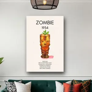 Zombie Tiki Cocktail Bar Art Print