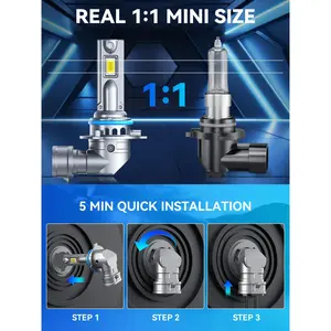 Fog Light Bulbs 18000 Lumens 6000K Cool White Light 300% Brightness Chips Fog Lamps Replacement for Cars Plug (Pack of 2) Automotive Vehicle Car Accessories