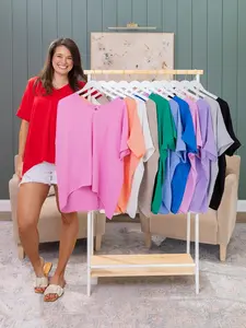 Zenana V-Neck Dolman Airflow Top | S-3XL