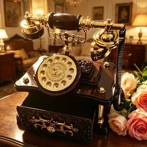 Vintage Rotary Phone Music Box, 8 Melodies, Hand Crank Mechanism, Clockwork Music Box, Durable Plastic, Home Office Decor, Birthday Gift, Valentine's Day Gift
