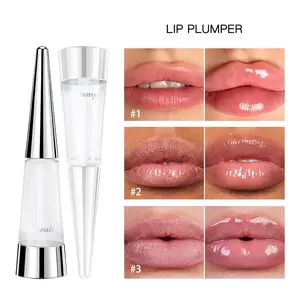 Lakerain Lip Plumper with Hyaluronic Acid, Moisturizing Lip Gloss, Lip Plumping Gloss, Instant Fullness & Glossy Finish, Long-Lasting Moisture, Boosts Volume, Hydrating Formula, 6 Shades for All Skin Tone