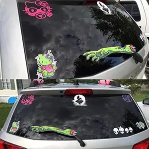 Zombie Hunter Arm Vehicle Accessory Attaches to Rear Wiper Blades