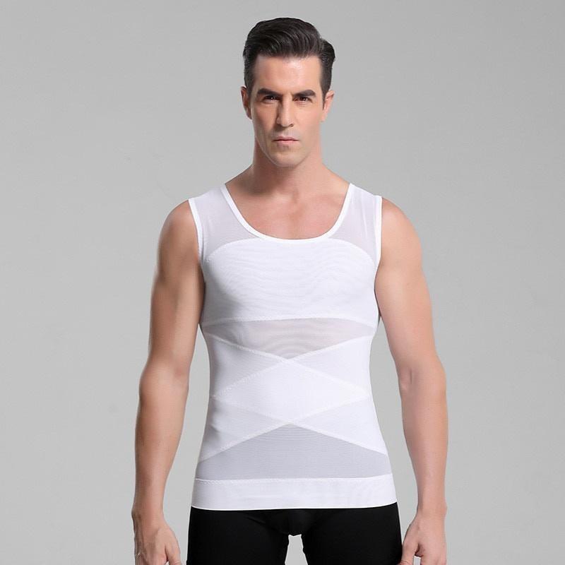 Chest Compression Vest Men Gynecomastia Body Shaper Sleeveless Posture Corrector  Waist Control Tummy Trimmer Tops