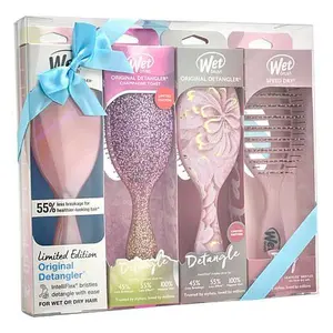 Wet Brush 4-piece Holographic Garden Rose Detangler Set