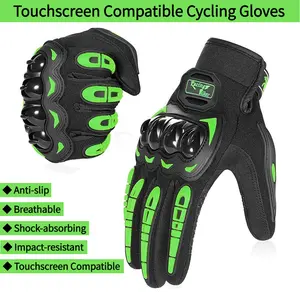 Cycling Gloves Motorcycle Racing Gloves Non-Slip Shock-Absorbing Touch Screen Full Finger Bike Gloves