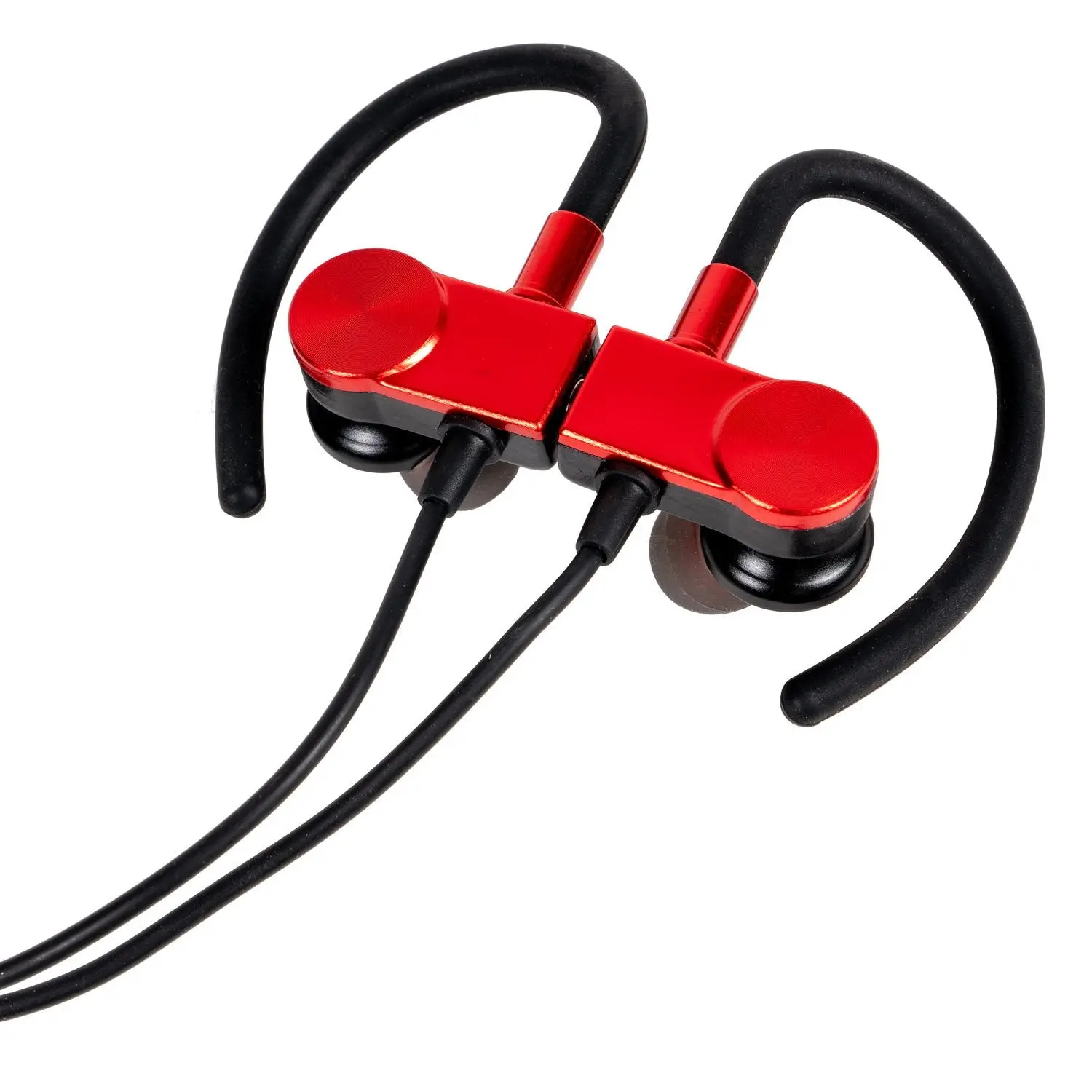 Deco Gear Magnetic Wireless Sport Earbuds - Red Bluetooth Audio Device for Phones & Android, Rechargeable Charging Support, Cable-Free Streaming, Custom Fit, Carrying Case, Three Pairs Of Earphone Tips