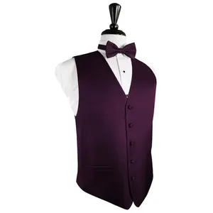 Sangria Herringbone Tuxedo Vest