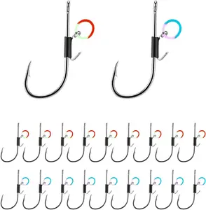 UCEC Fishing Live Shrimp Hooks Fishing Hooks Saltwater Freshwater Shrimp Walker Hook, High Carbon Steel Hook Strong Sharp for Catfish & Bass, Strong Adapt to Various Fishing