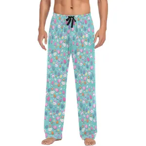 Easter Bunny Pajama Pants Mens Lounge Pants Straight-Fit Men Pajama Bottoms with Drawstring Pockets