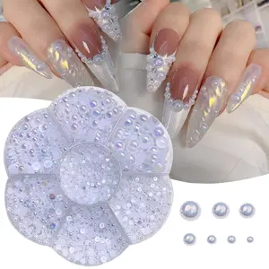 Half Beads Craft Nail Art Decorations DIY 3D Manicure Tool for Women