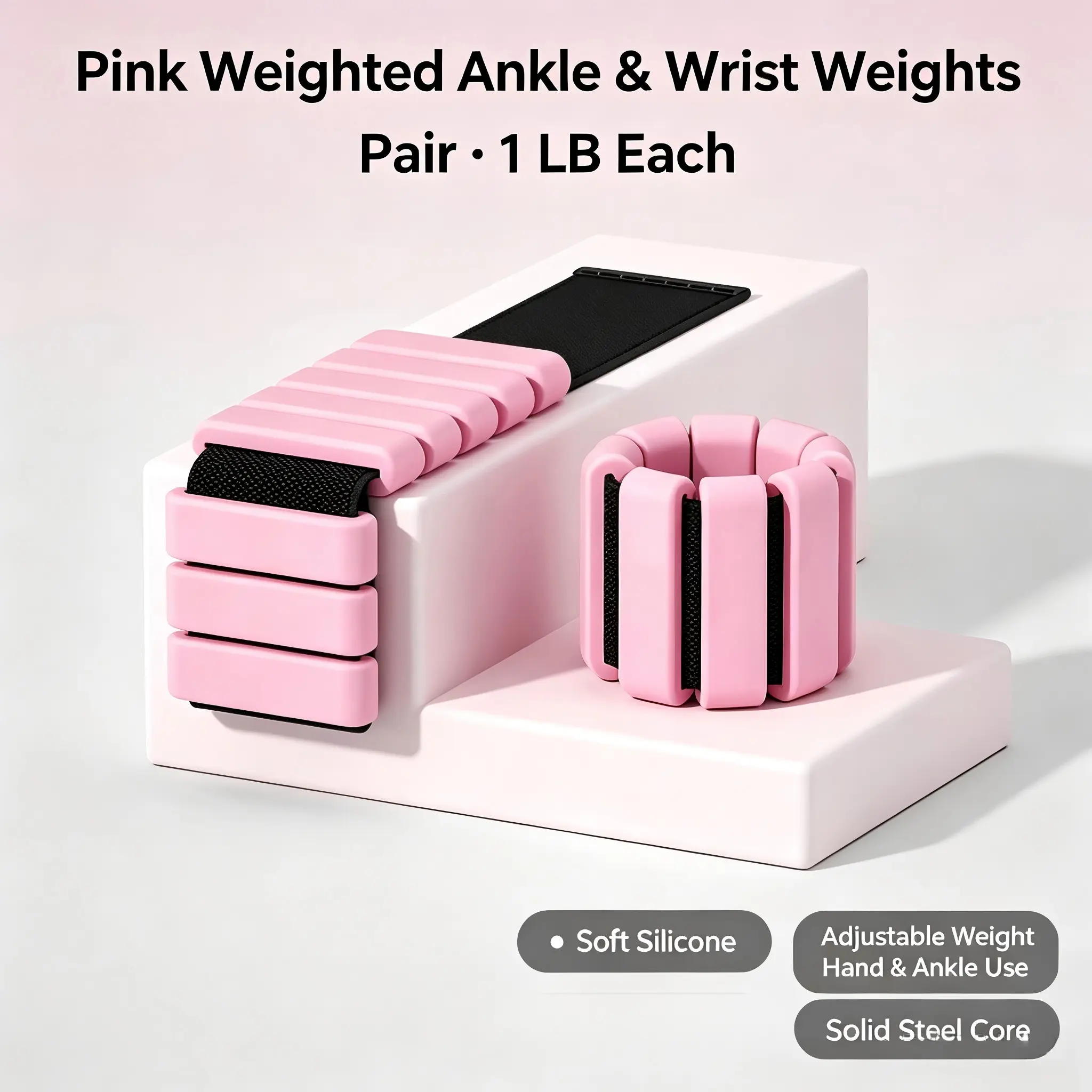 Premium Wearable Wrist and Ankle Weights Adjustable Waterproof Silicone Resistance Bangles for Home Fitness Yoga Pilates Running and Daily Exercise Comfortable Arm Leg Training Equipment Accessories for Men Women Workout design