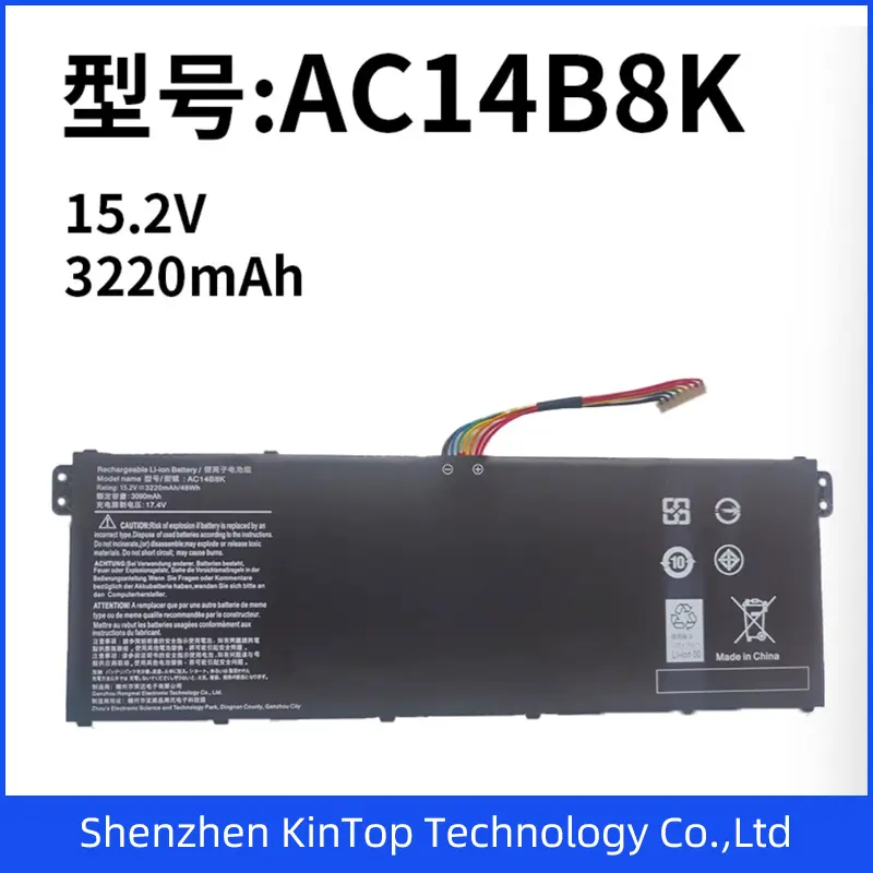 15.2V3200mAh Black Laptop Battery for Acer As07A31 A32 A41 A42 A71 A72 A75 4710 4730 Replacement Battery AC14b8K