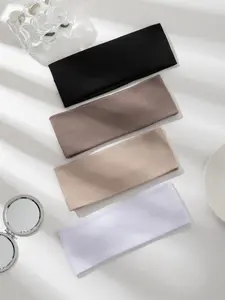 Fashion Solid Color Hair Band (4pcs), High Stretch Sweat-absorbing Hair Band, Hair Accessories for Women & Men for Daily Use