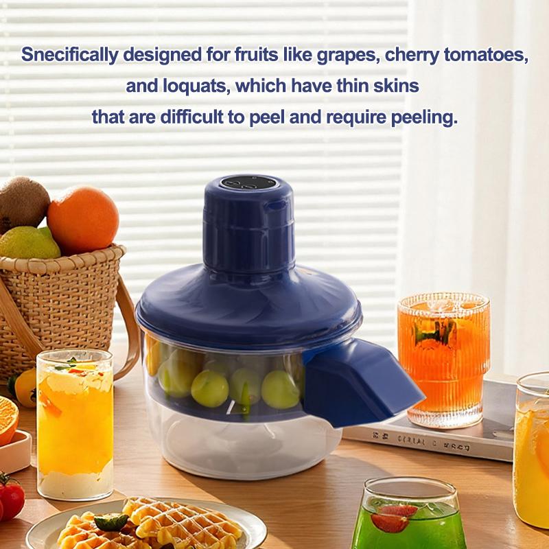 Electric peeler, automatic peeling tool, rechargeable home commercial outdoor smart peeler, suitable for grapes, garlic, tomatoes, potatoes,Type-C charging, kitchen gadgets， cherries, easy to clean, quick peeling