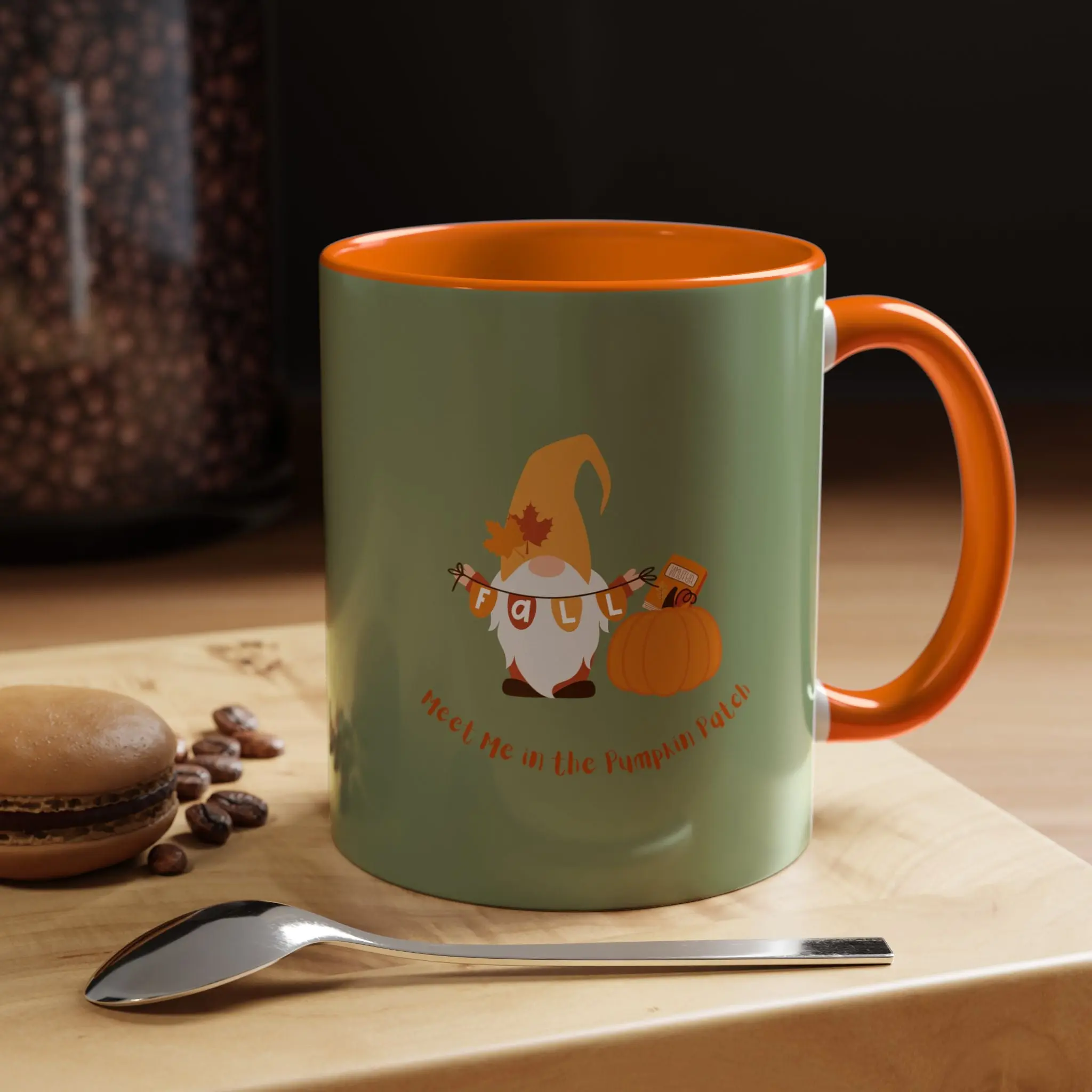 Halloween Gnome Coffee Mug - 'Gnome in the Pumpkin Patch' Accent Mug (11/15oz)