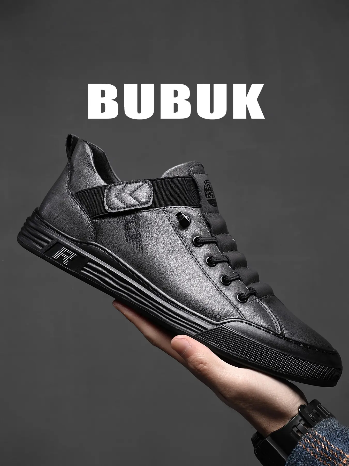 BUBUK Men's Casual Athletic Low Top Sneakers, Casual Sneaker Trainer, Sports Shoes, Superfine Upper Material, Rubber Sole, Lightweight Slip-On Design, Ideal for All Seasons