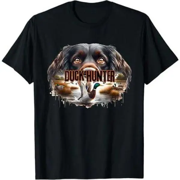 Boykin Spaniel Dog with Mallard Ducks Hunting Duck Hunter T-Shirt