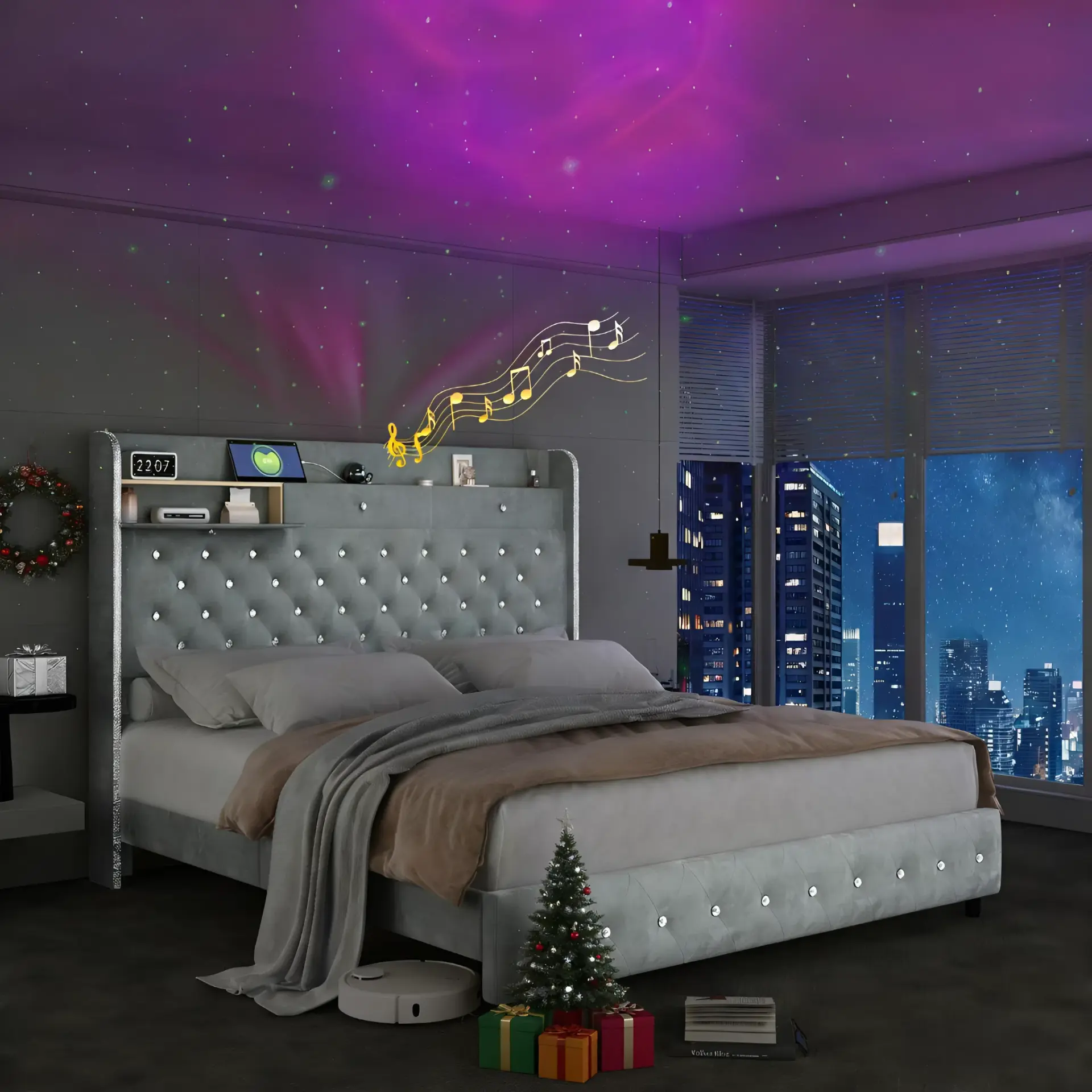 Velvet Grey (No Drawers)