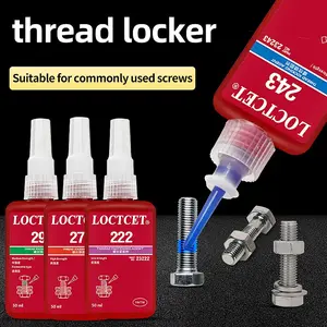 Screw Adhesive 50ML, 243/271/222/263/277/290 Thread Locking Glue, Anaerobic Adhesive High Strength High Temperature Resistant Anti-Loosening Glue Removable Liquid Sealing Tape Mechanical Screw Glue