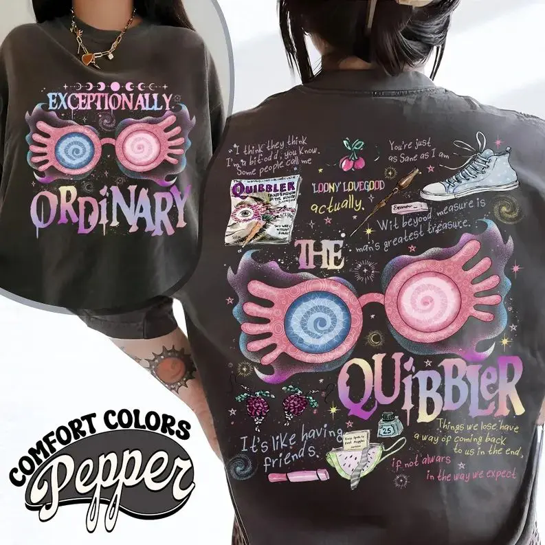 The Quibbler Comfort Colors/Gildan T-Shirt, Exceptionally Ordinary Shirt, Wizard School Fandom Tee, 'Just As Sane As I Am' Hp Tees, Luna Lovegood Shirts