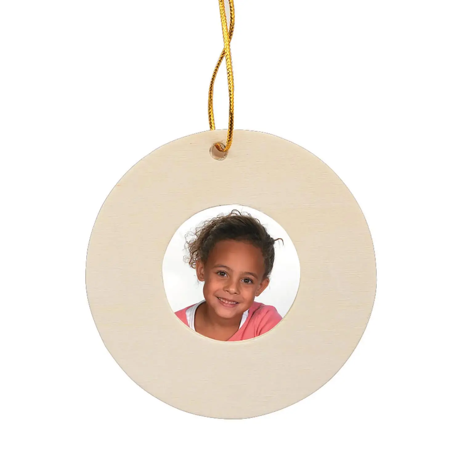 3 1/4" DIY Unfinished Wood Round Picture Frame Christmas Ornaments - 12 Pc.