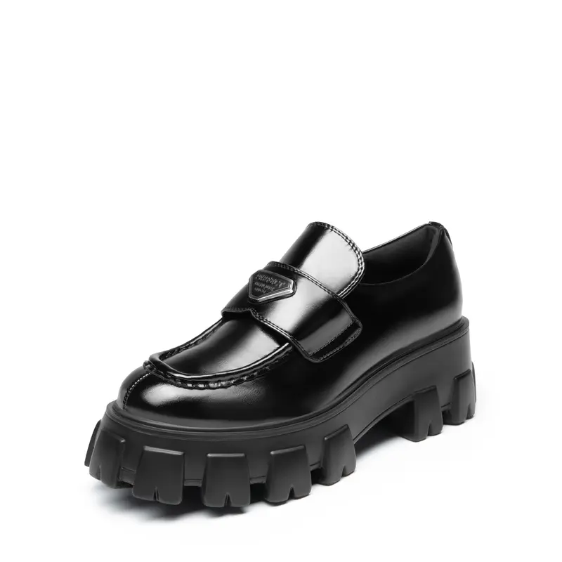 Dream Pairs Women's Shoes Vegan Leather Casual Elegant Plain Loafers - Patent Slip-Ons with 2.5-in Chunky Lug Sole, Arch Support, Latex Cushion for Daily Wear