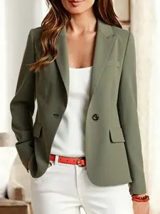 Women's Thin Casual Blazer Shirt, Perfect for Any Occasion, Fashionable Outerwear, Ideal for Business and Daily Wear, No Lining