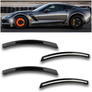Smoked LED Side Marker Light for 2014-2019 Chevy Corvette C7 (Stingray/ Z06/ZR1/ Grand Sport) Direct Replacement with White Turn Signals | Plug & Play