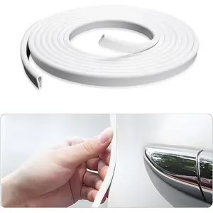 Door Edge Guard, 16.4Ft (5M) U Shape Rubber Seal Edge Trim  Door Protector, Anti- Automotive Protection Door Edge Guard Trim, Universal  Accessories (White)