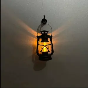 Retro Mini Refrigerator Magnet with Vintage Lantern Design for Kitchen/Room Decor