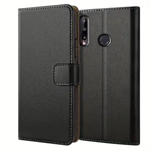 Mobile Phone Case For Huawei P40 Pro / P40 Lite E, With Kickstand PU Leather Card Slot Black Wallet Flip Protective Phone Case Cover
