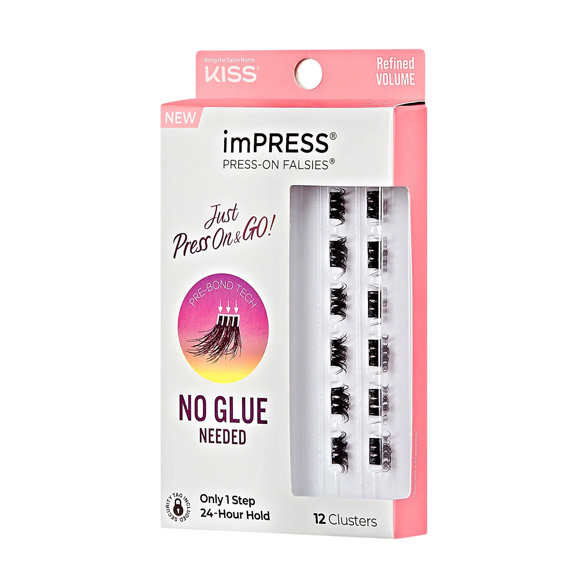 Impress Falsies Pre-Glued False Eyelashes Minipack - Refined | 12 Lash Clusters, 10mm-12mm Impress Falsies Pre-Glued False Eyelashes Minipack - Refined | 12 Lash Clusters, 10mm-12mm