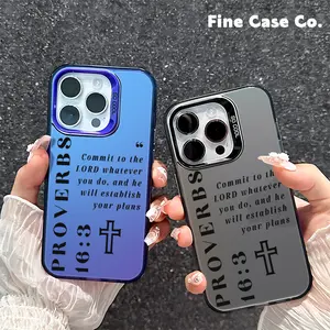 Bible Verse Proverbs 16: 3 Faith Soft Phone Case fits iPhone 17 Pro Max iPhone 16 Pro 15 Plus 14 Pro 13 12 11 XS Max XS XR and Samsung Galaxy S25 Ultra S24 Plus S23 Shockproof Protective Christian Case