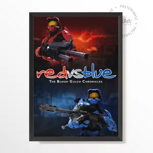 Red vs. Blue Poster - High-Quality Glossy Paper Posters